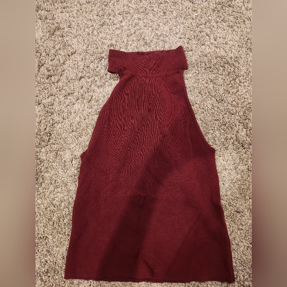 Burgundy Sleeveless Top
